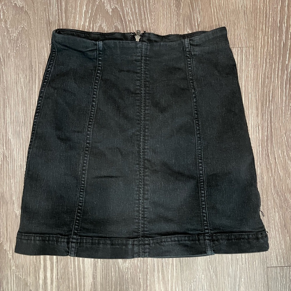 Free People Black Pencil Mini Skirt